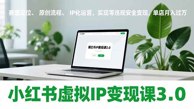 （17029期）小红书虚拟IP变现课3.0，赛道定位、原创流程、IP化运营，实现零违规安全变现，单店月入过万-难事易副业库