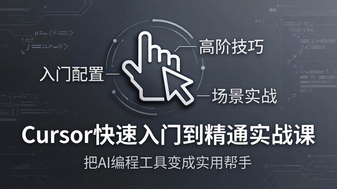 （17794期）Cursor快速入门到精通实战课：入门配置+高阶技巧+场景实战，把AI编程工具变成实用帮手-难事易副业库