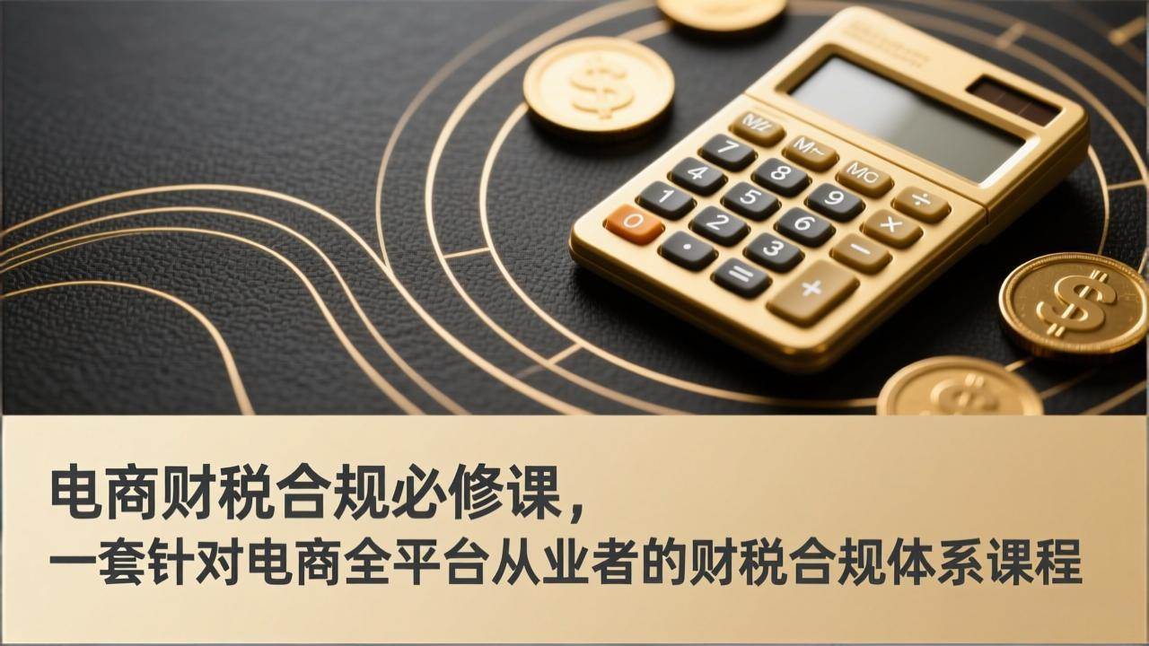 （17359期）电商财税合规必修课，是一套针对电商全平台从业者的财税合规体系课程-难事易副业库