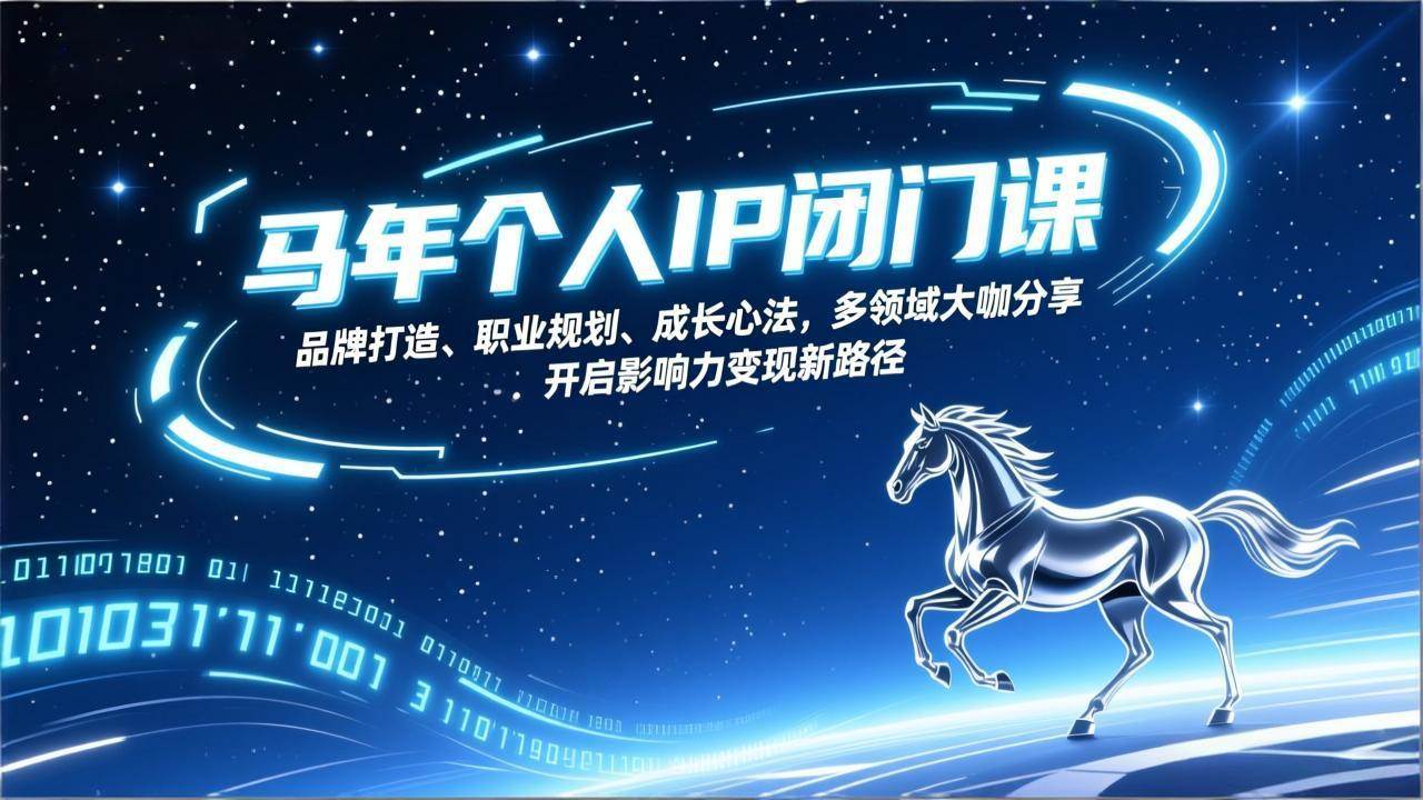 （17330期）马年个人IP闭门课，品牌打造、职业规划、成长心法，多领域大咖分享，开启影响力变现新路径-难事易副业库