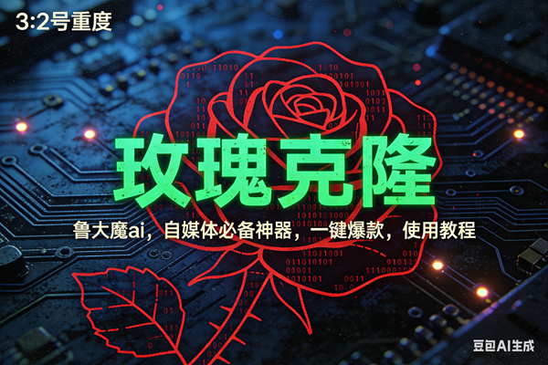 （17206期）玫瑰克隆神器，ai鲁大魔，自媒体必备工具，一键爆款神器，详细教程。-难事易副业库