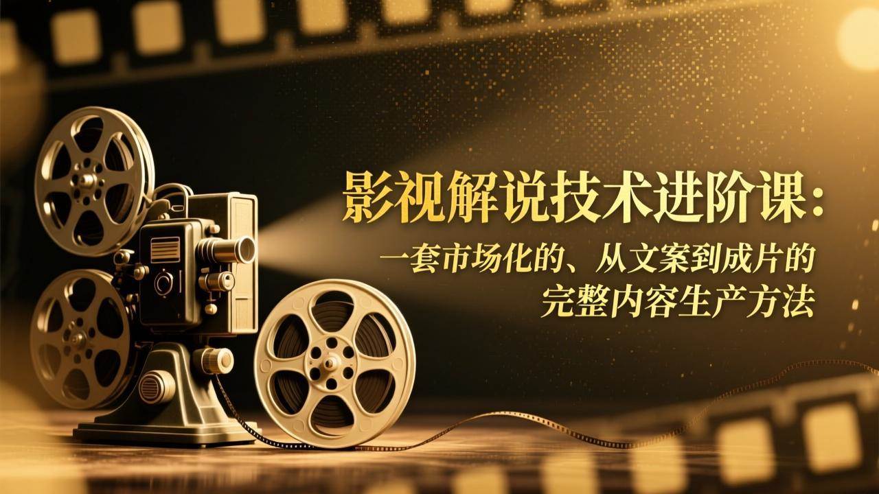 （17185期）影视解说技术进阶课：一套市场化的、从文案到成片的完整内容生产方法-难事易副业库