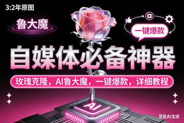 （17153期）玫瑰克隆神器，ai鲁大魔，自媒体必备工具，一键爆款神器，详细教程。-难事易副业库