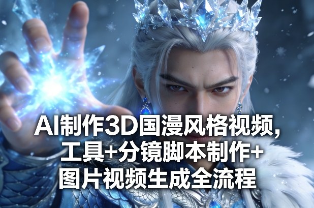 AI制作3D国漫风格视频，工具+分镜脚本制作+图片视频生成全流程-难事易副业库