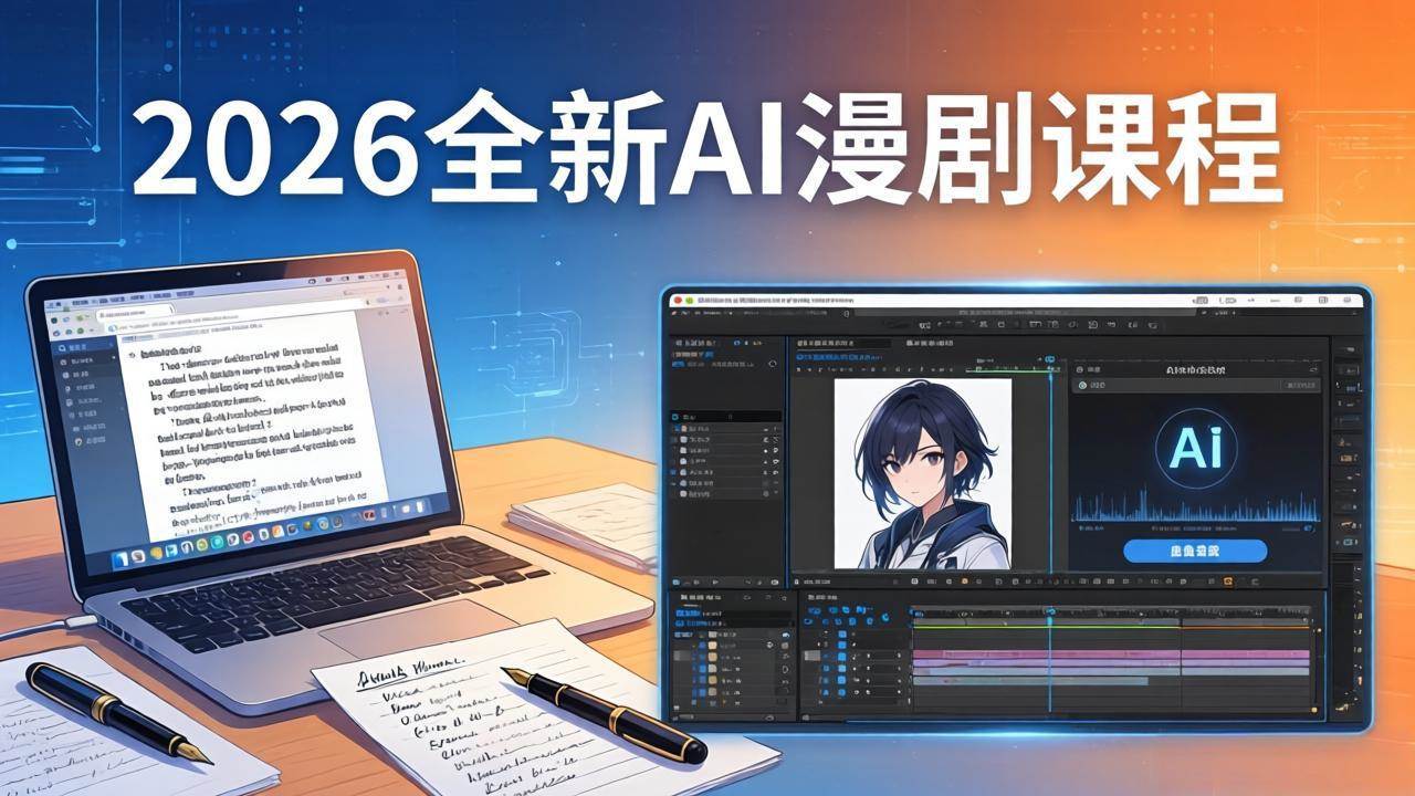 （17893期）2026全新AI漫剧课程：覆盖创作全链路，教你写作分镜剪辑配音一站式打造漫剧作品-难事易副业库