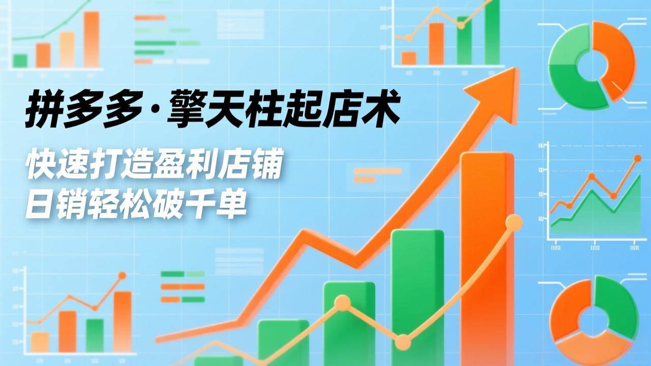（17312期）拼多多·擎天柱起店术，爆流布局、利润起飞、不断流，快速打造盈利店铺，日销破千单（更新）-难事易副业库