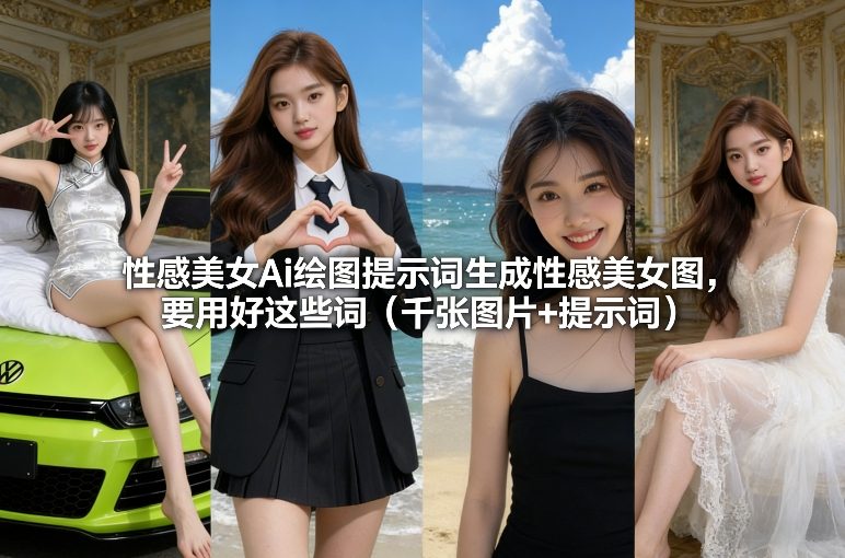 性感美女Ai绘图提示词生成性感美女图，要用好这些词（千张图片+提示词）-难事易副业库