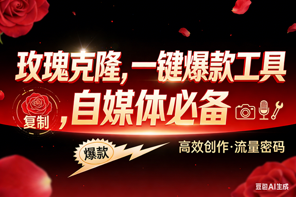 （17837期）玫瑰克隆，ai鲁大魔工具，自媒体必备神器，一键爆款，详细教程。-难事易副业库