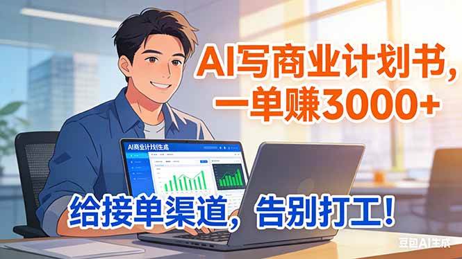 （17248期）靠 AI 写商业计划书，一单赚 3000+，给专属接单渠道，越做越稳，告别打工-难事易副业库
