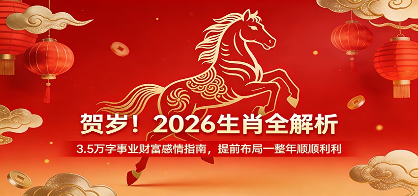 贺岁！2026生肖全解析，3.5万字事业财富感情指南，提前布局一整年顺顺利利-难事易副业库