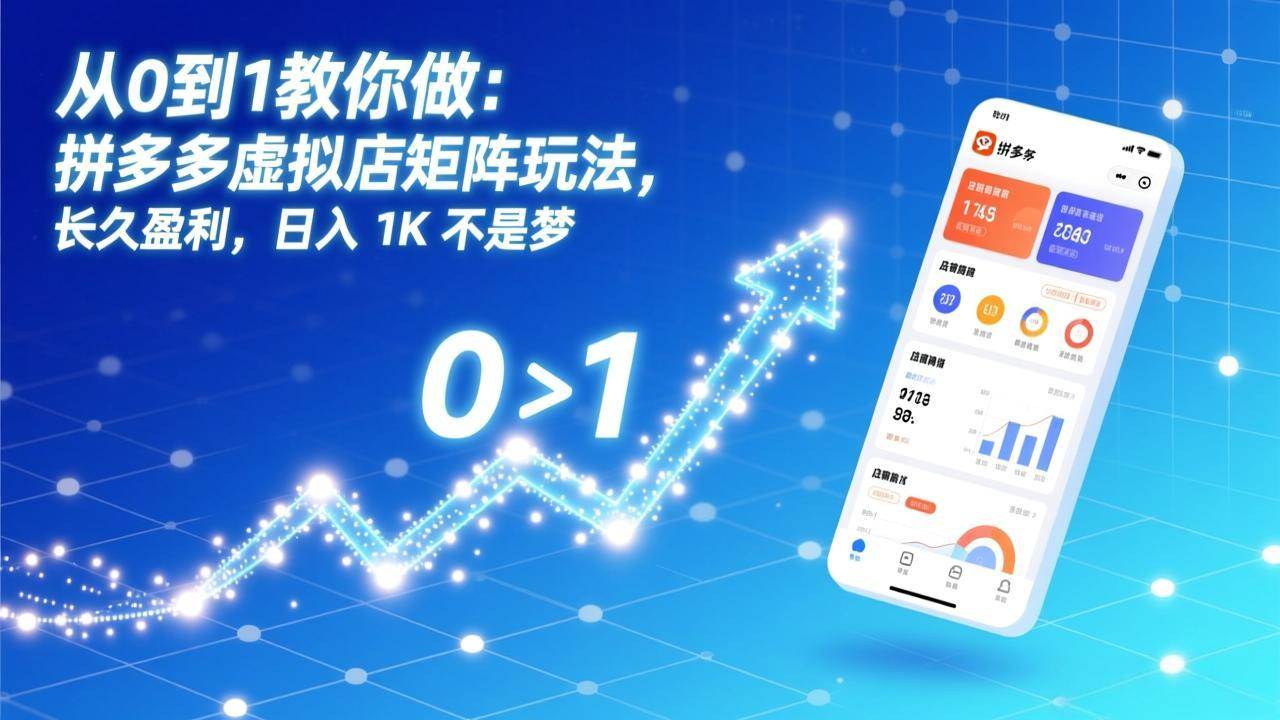 （17205期）从0到1教你做：拼多多虚拟店矩阵玩法，长久盈利，日入 1K 不是梦-难事易副业库
