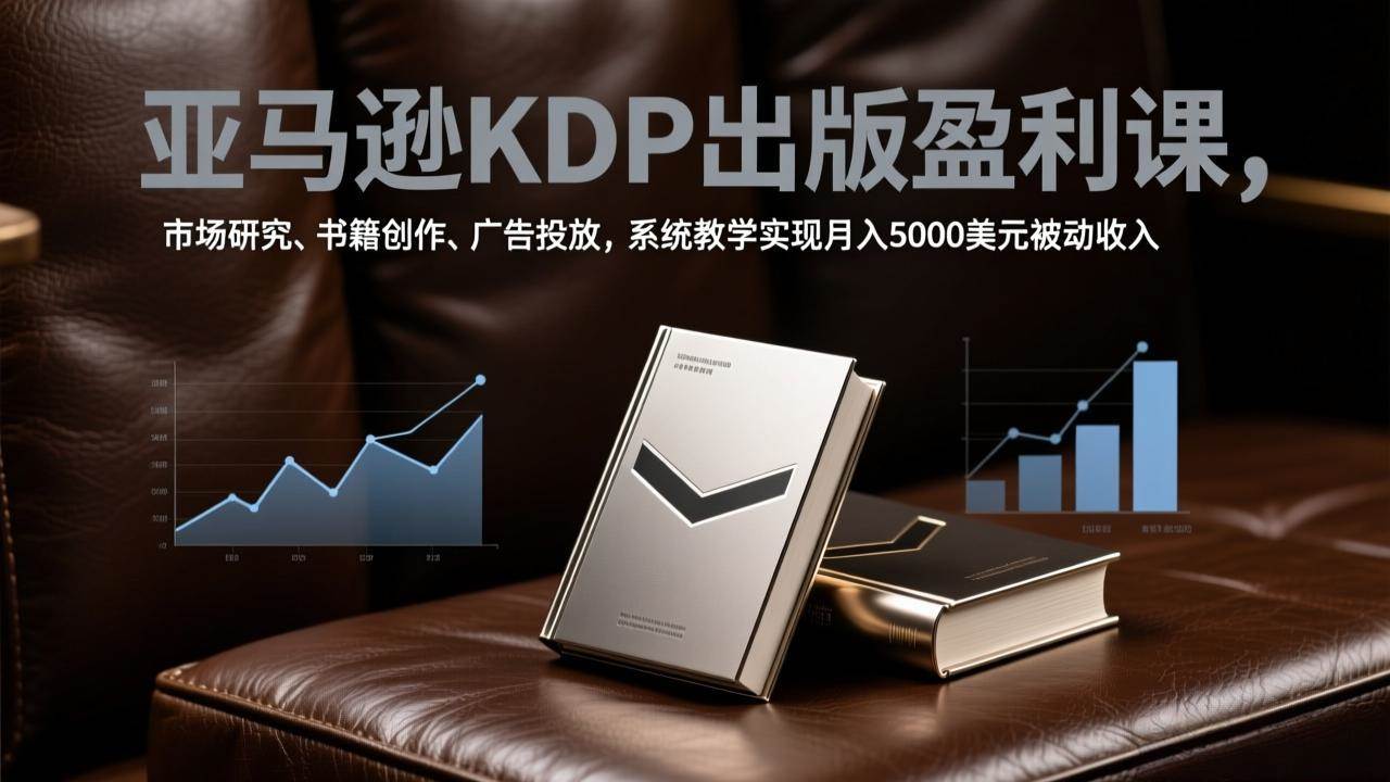 （17295期）亚马逊KDP出版盈利课，市场研究、书籍创作、广告投放，系统教学实现月入5000美元被动收入-难事易副业库