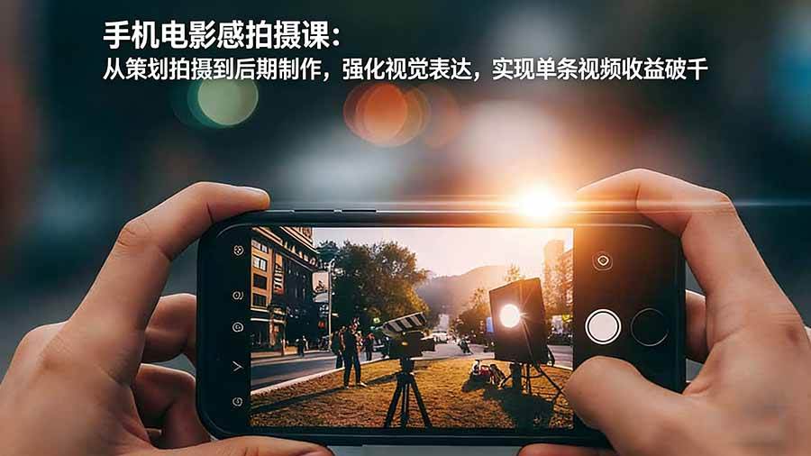 （17273期）手机电影感拍摄课：从策划拍摄到后期制作，强化视觉表达，实现单条视频收益破千-难事易副业库