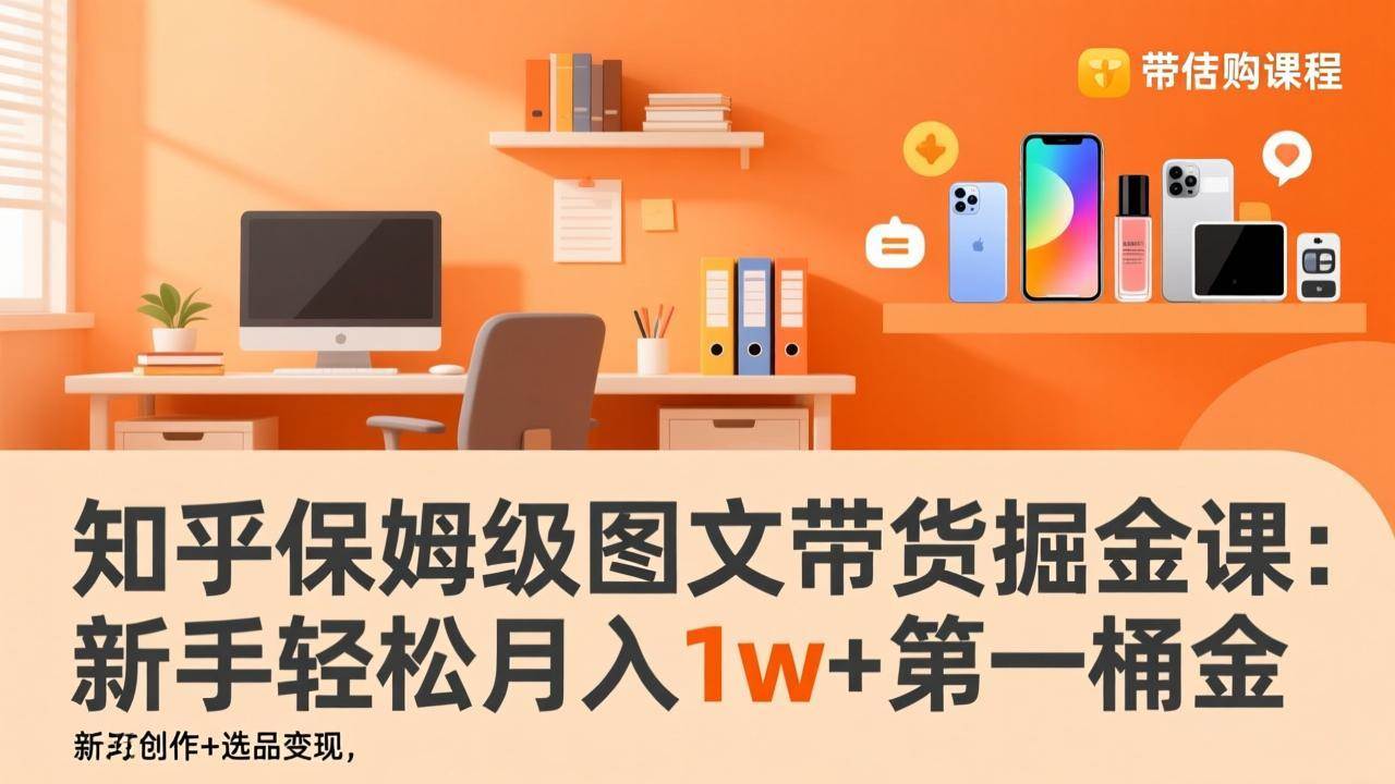 （17353期）知乎保姆级图文带货掘金课：账号打造+爆文创作+选品变现，新手轻松月入1w+第一桶金-难事易副业库