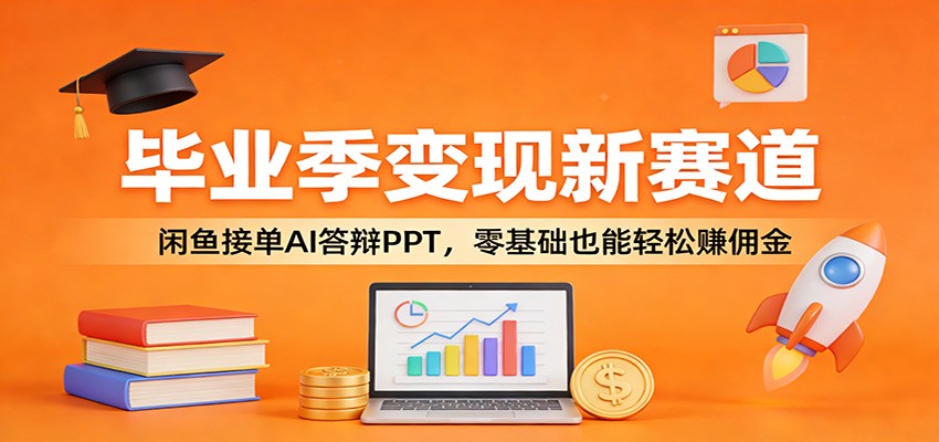 毕业季变现新赛道：闲鱼接单AI答辩PPT，零基础也能轻松赚佣金-难事易副业库