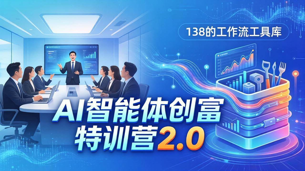 （17833期）AI智能体创富训练营2.0：3天闭门直播+视频课+工具库，从0到1搭建智能体附138个工作流-难事易副业库