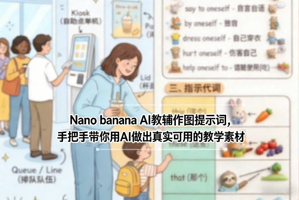 Nano banana AI教辅作图提示词，手把手带你用AI做出真实可用的教学素材-难事易副业库