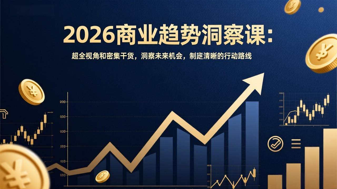 （17329期）2026商业趋势洞察课：超全视角和密集干货，洞察未来机会，制定清晰的行动路线-难事易副业库