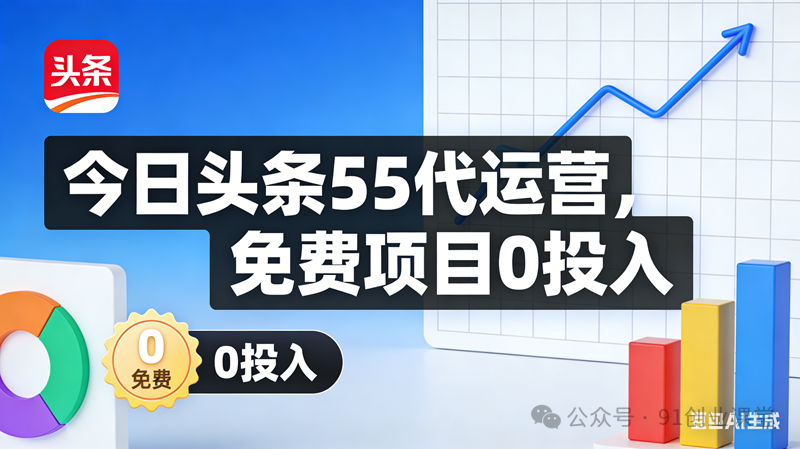 今日头条55代运营【社群免费项目】免.费.项.目,0投入，全新躺.zhuan模式-难事易副业库