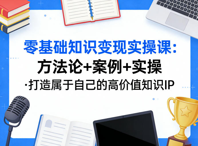 零基础知识变现实操课，方法论+案例+实操，打造属于自己的高价值知识IP-难事易副业库
