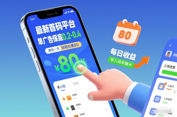 最新首码平台，单广告保底0.2-0.4，单机一天轻松撸80，早入场早賺米【揭秘】-难事易副业库