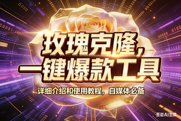 （17596期）玫瑰克隆工具，ai鲁大魔，自媒体必备神器，一键爆款神器，详细教程。-难事易副业库