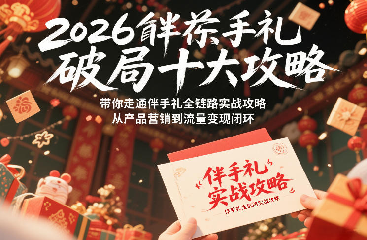 2026伴手礼破局十大攻略，带你走通伴手礼全链路实战攻略，从产品营销到流量变现闭环-难事易副业库