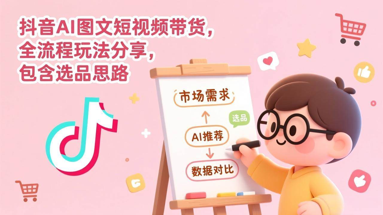 （17177期）抖音AI图文短视频带货，全流程玩法分享，包含选品思路-难事易副业库