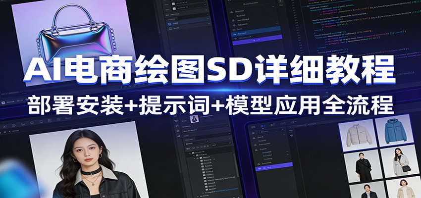AI电商绘图SD详细教程：部署安装+提示词+模型应用全流程-难事易副业库