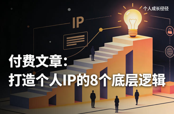 付费文章：打造个人IP的8个底层逻辑-难事易副业库
