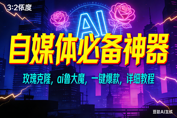 （17136期）玫瑰克隆神器，ai鲁大魔，自媒体必备工具，一键爆款神器，详细教程-难事易副业库