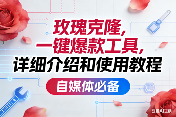 （17475期）玫瑰克隆，一键爆款工具详细介绍和使用教程，自媒体必备-难事易副业库