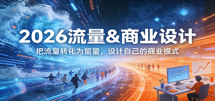 2026流量&商业设计，把流量转化为留量，设计自己的商业模式-难事易副业库