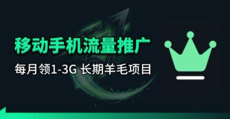 手机流量领取推广_每月一轮，刚需类的长期项目-难事易副业库