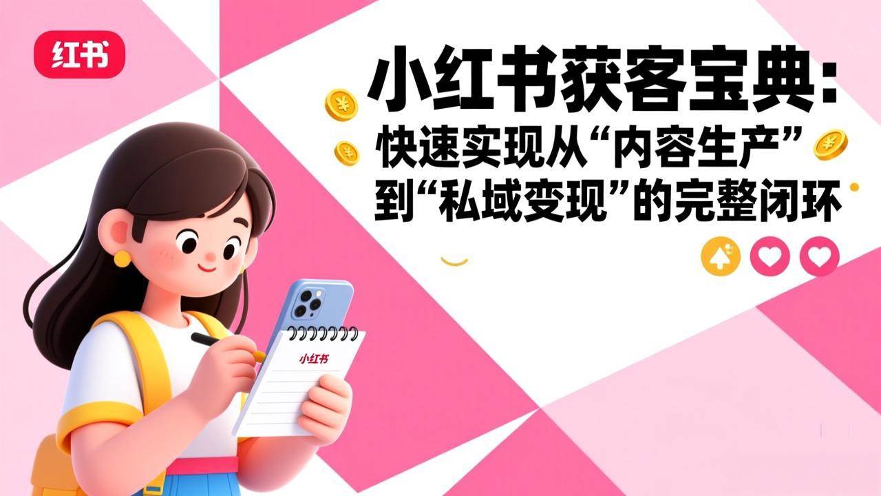 （17542期）小红书获客宝典：快速实现从“内容生产”到“私域变现”的完整闭环-难事易副业库