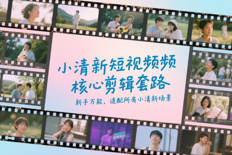 小清新短视频核心剪辑套路，新手万能，适配所有小清新场景-难事易副业库