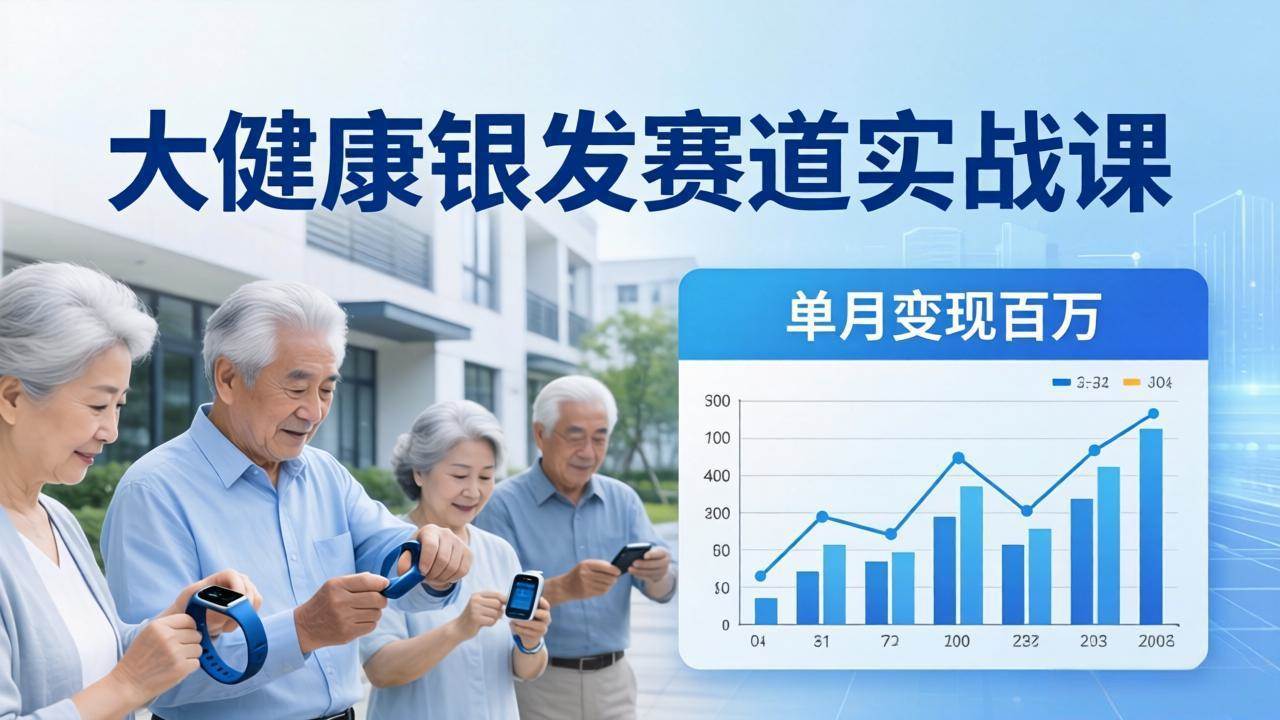 （17754期）大健康银发赛道实战课：拆解视频号线索型 IP 单月变现百万逻辑，教你精准获客高效变现-难事易副业库