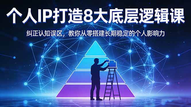 （17811期）付费文章：个人IP打造8大底层逻辑课：纠正认知误区，教你从零搭建长期稳定的个人影响力-难事易副业库