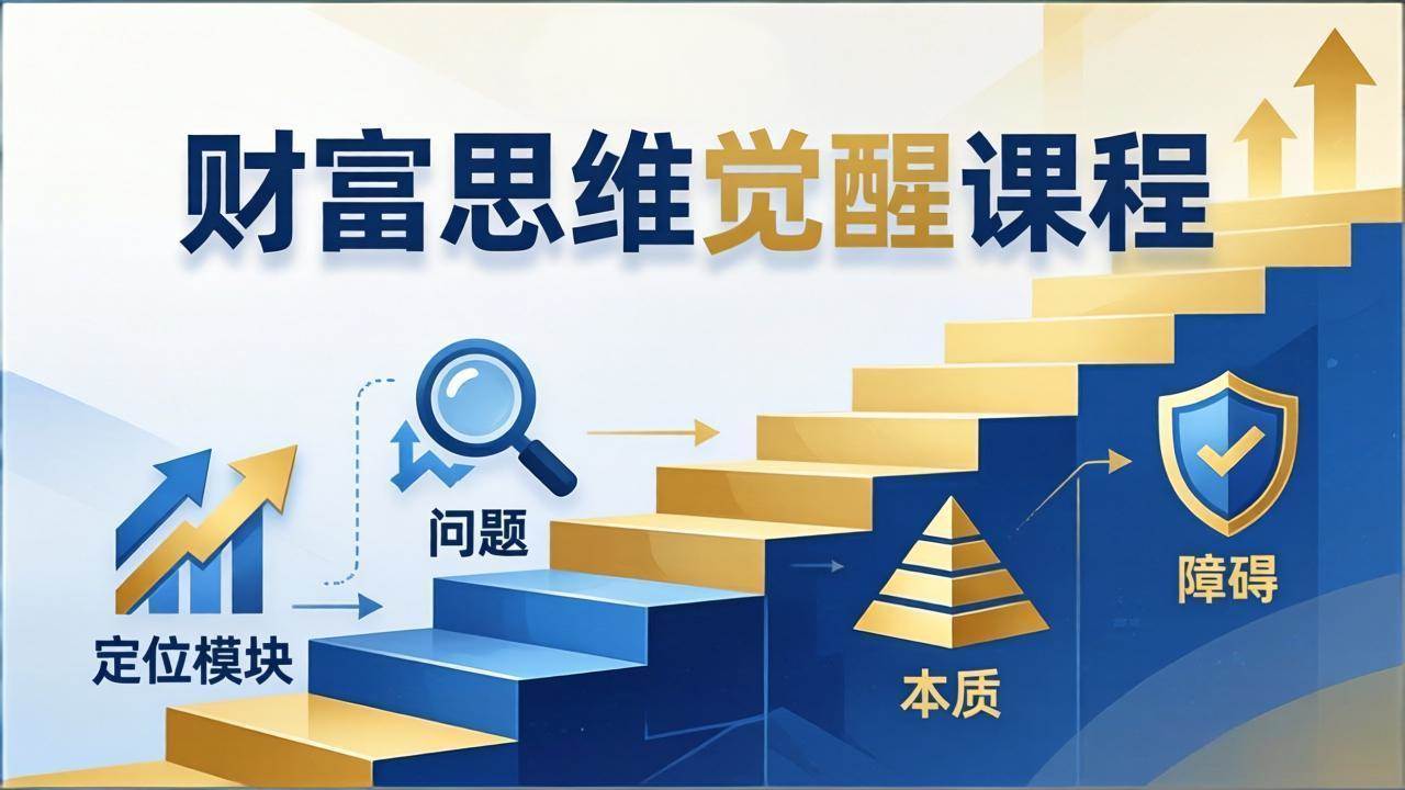 （17872期）财富思维觉醒第十期：3天大课四大模块，精准定位问题看清本质，扫清人生障碍-难事易副业库