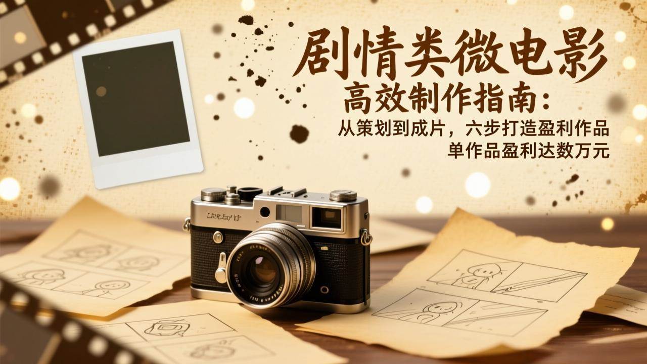 （17086期）剧情类微电影高效制作指南：从策划到成片，六步打造盈利作品，单作品盈利达数万元-难事易副业库