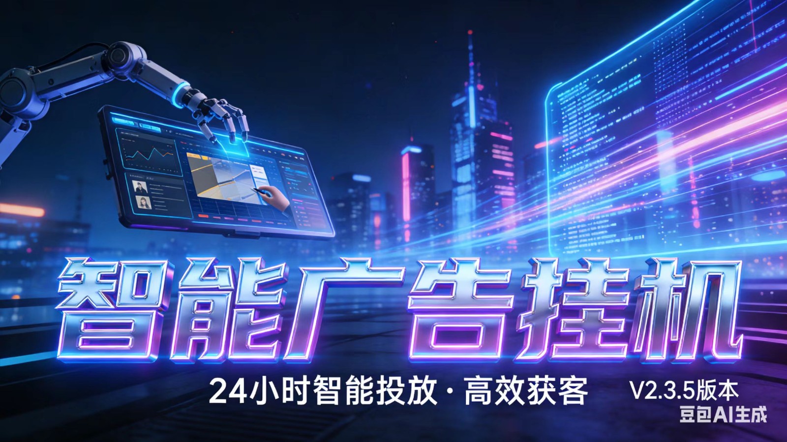 AI 广告云挂机 · 全域流量变现平台-难事易副业库