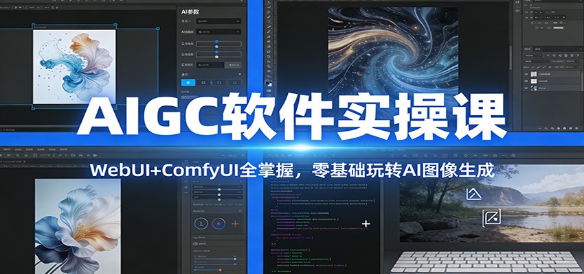 AIGC软件实操课：WebUI+ComfyUI全掌握，零基础玩转AI图像生成-难事易副业库