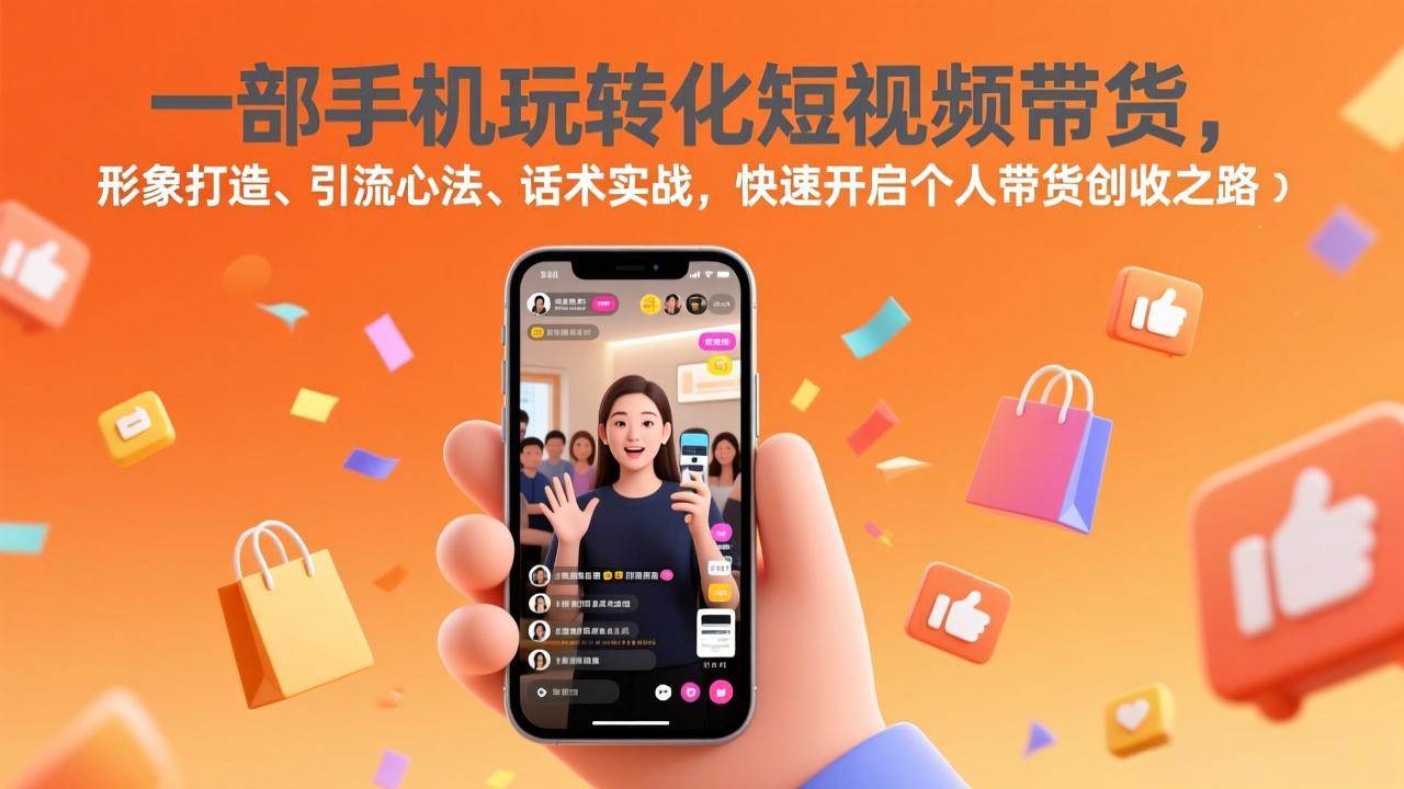 （17356期）一部手机玩转化短视频带货，形象打造、引流心法、话术实战，快速开启个人带货创收之路-难事易副业库