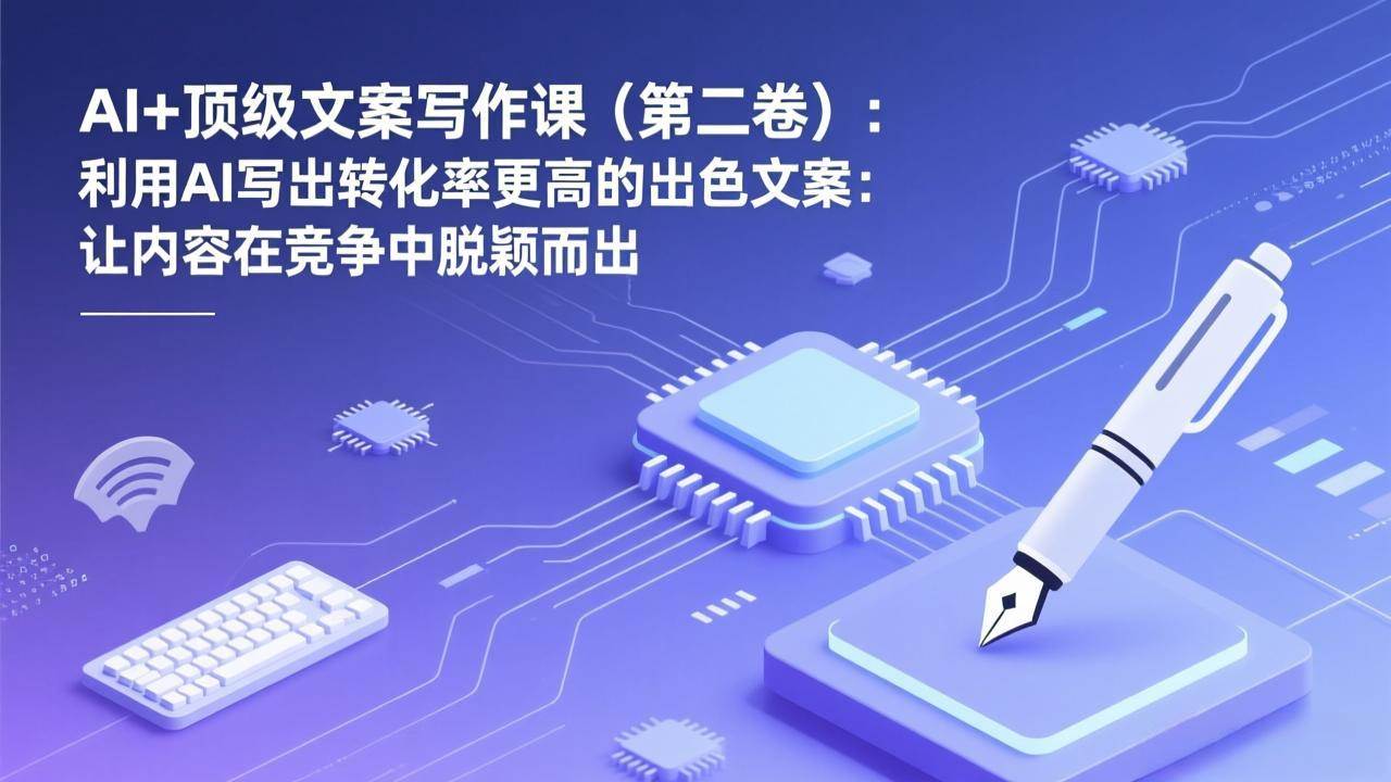 （17382期）AI+顶级文案写作课（第二卷）：利用AI写出转化率更高的出色文案：让内容在竞争中脱颖而出-难事易副业库