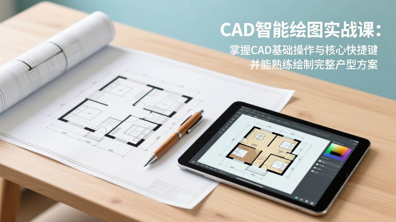 （17348期）CAD智能绘图实战课：掌握CAD基础操作与核心快捷键，并能熟练绘制完整户型方案-难事易副业库