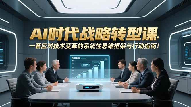（16989期）AI时代战略转型课：一套应对技术变革的系统性思维框架与行动指南！-难事易副业库