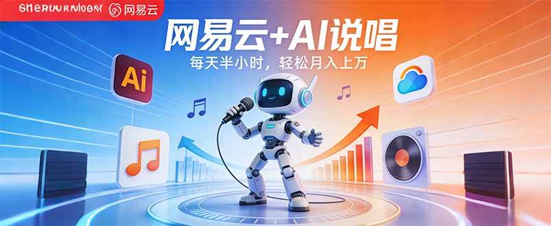 （17627期）网易云+AI说唱，每天半小时，轻松月入上万-难事易副业库
