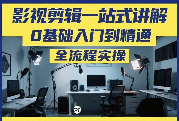 影视剪辑一站式讲解，0基础入门到精通，全流程实操-难事易副业库