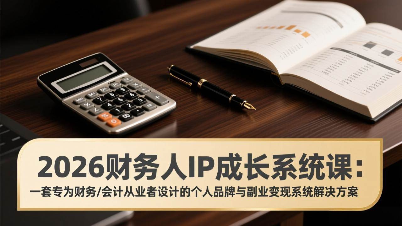 （17339期）2026财务人IP成长系统课：一套专为财务/会计从业者设计的个人品牌与副业变现系统解决方案-难事易副业库