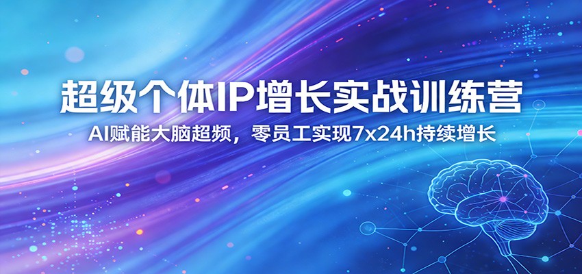 超级个体IP增长实战训练营：AI赋能大脑超频，零员工实现7x24h持续增长（更新）-难事易副业库